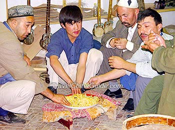 Zhuafan, typical food of Uygur